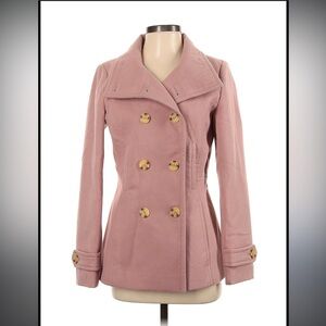 **Thread and Supply** Polyester Pink Pea Coat: XSmall